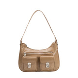 Fawn Tan Vegan Leather Shoulder Bag