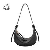 Hayden Black Recycled Leather Crossbody Bag