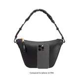 Audrina Black Recycled Vegan Crossbody Bag