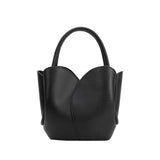 Tulip Black Recycled Vegan Top Handle Bag