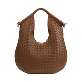 Tracy Woven Chocolate Recycled Vegan Shoulder Bag