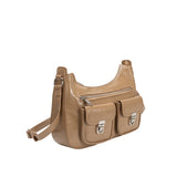 Fawn Tan Vegan Leather Shoulder Bag