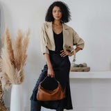 Nicolette Saddle Recycled Vegan Shoulder Bag