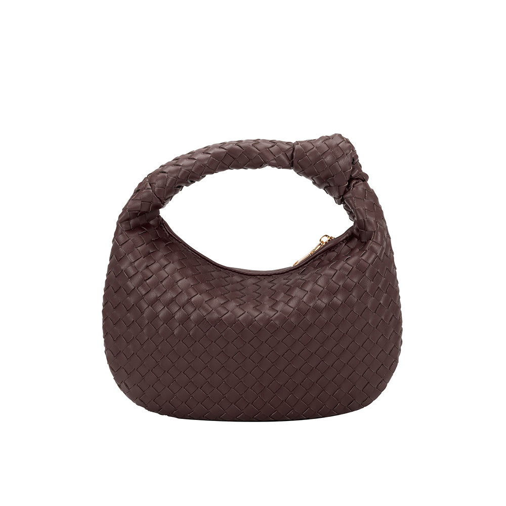 Melie Bianco Drew Small Woven Top Handle Bag