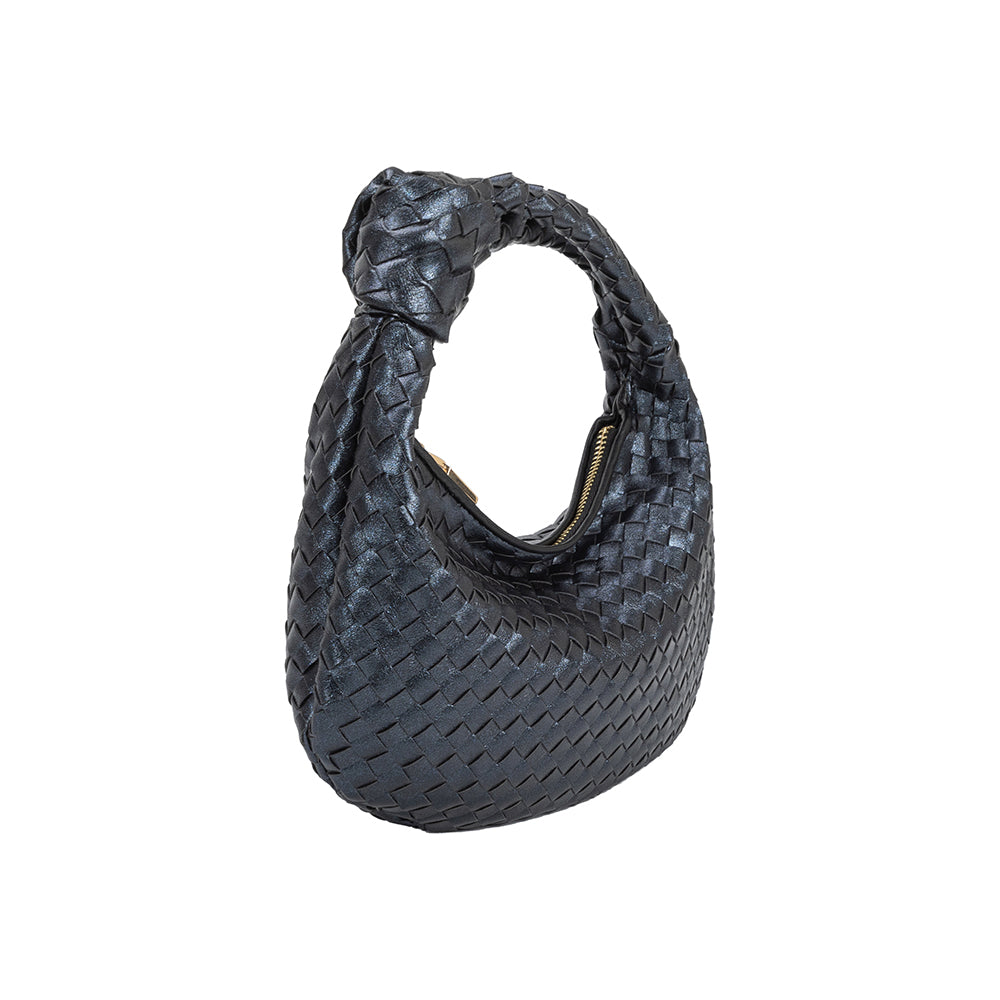 Midnight Leather Hobo Bag