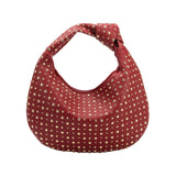 Brigitte Studded Red Large Recycled Vegan Shoulder Bag