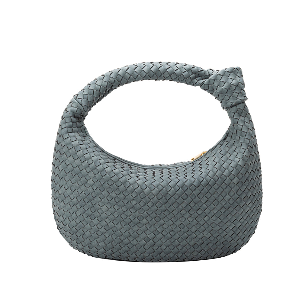 Melie Bianco Brigitte Large Vegan Woven Hobo in Taupe