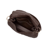 Natalia Espresso Woven Recycled Vegan Shoulder Bag