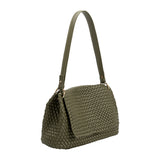 Natalia Olive Woven Recycled Vegan Shoulder Bag