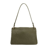 Natalia Olive Woven Recycled Vegan Shoulder Bag