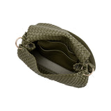 Natalia Olive Woven Recycled Vegan Shoulder Bag