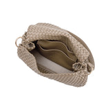 Natalia Taupe Woven Recycled Vegan Shoulder Bag