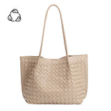 Victoria Taupe Medium Recycled Vegan Tote Bag