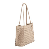 Victoria Taupe Medium Recycled Vegan Tote Bag