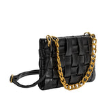 Mimie Black Woven Crossbody Bag