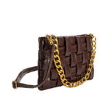 Mimie Espresso Woven Crossbody Bag