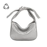 Marni Silver Crinkle Bow Crossbody Bag