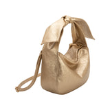 Marni Gold Crinkle Bow Crossbody Bag