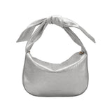 Marni Silver Crinkle Bow Crossbody Bag