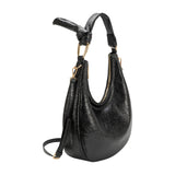 Lilie Black Crinkle Shoulder Bag