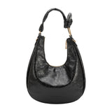 Lilie Black Crinkle Shoulder Bag