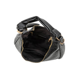 Lilie Black Crinkle Shoulder Bag