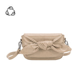 Faye Beige Bow Clutch Crossbody Bag