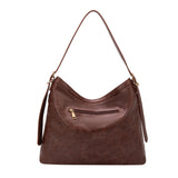 Sloane Burgundy Recycled Vegan Shoulder Bag