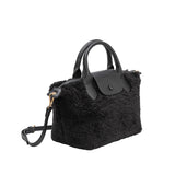 Winnie Black Sherpa Tote Bag