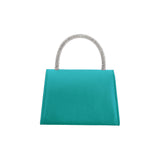 Sadie Green Satin Top Handle Bag