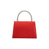 Sadie Red Satin Top Handle Bag