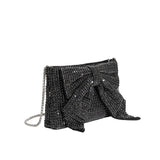 Jada Black Bow Clutch Crossbody Bag