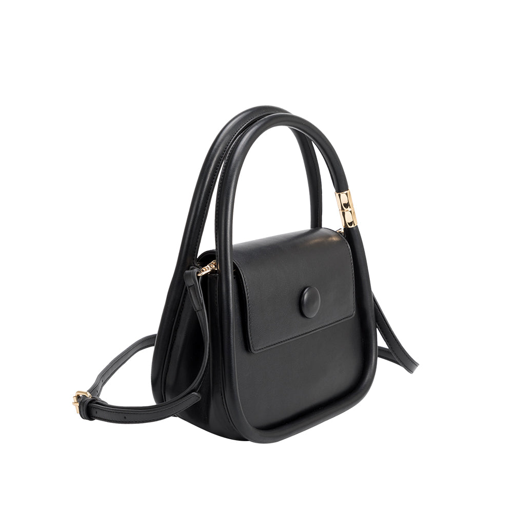 Maya Small vegan crossbody bag in mirum® leather alternative - black –  MODHER