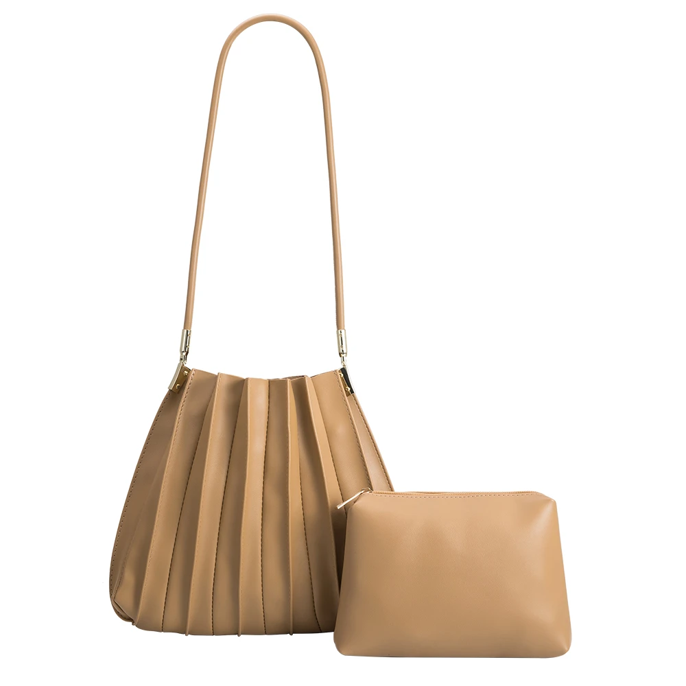 Melie Bianco Carrie Bag - Luxury Faux Leather Shoulder Bag - Vegan