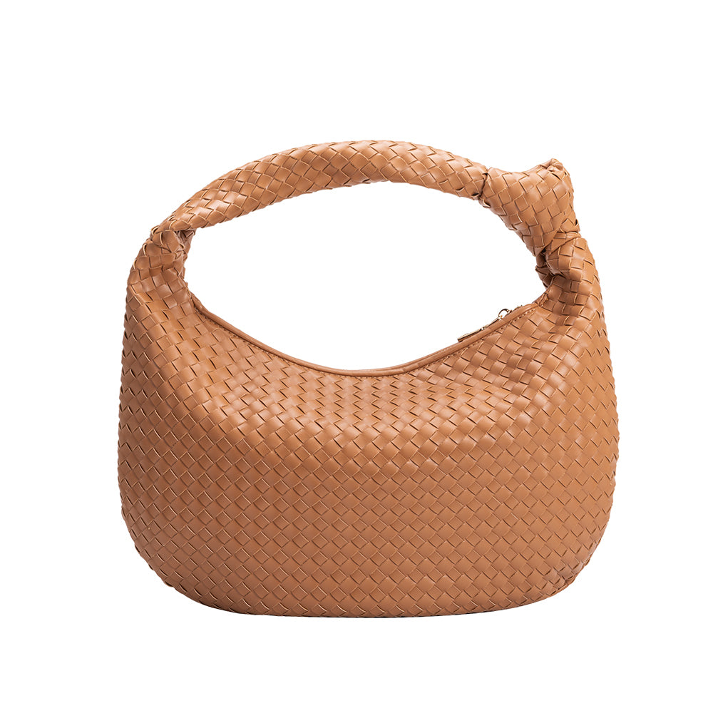 Caramel Tri Color Small Madison Shoulder Bag